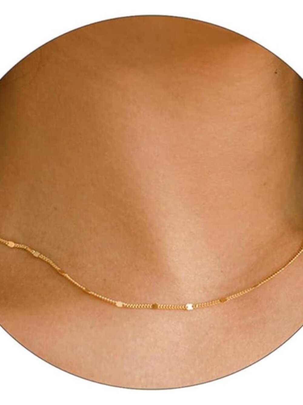 14K Gold/Silver Plated Choker Necklace for Women Shining Dots Station Gold Chain